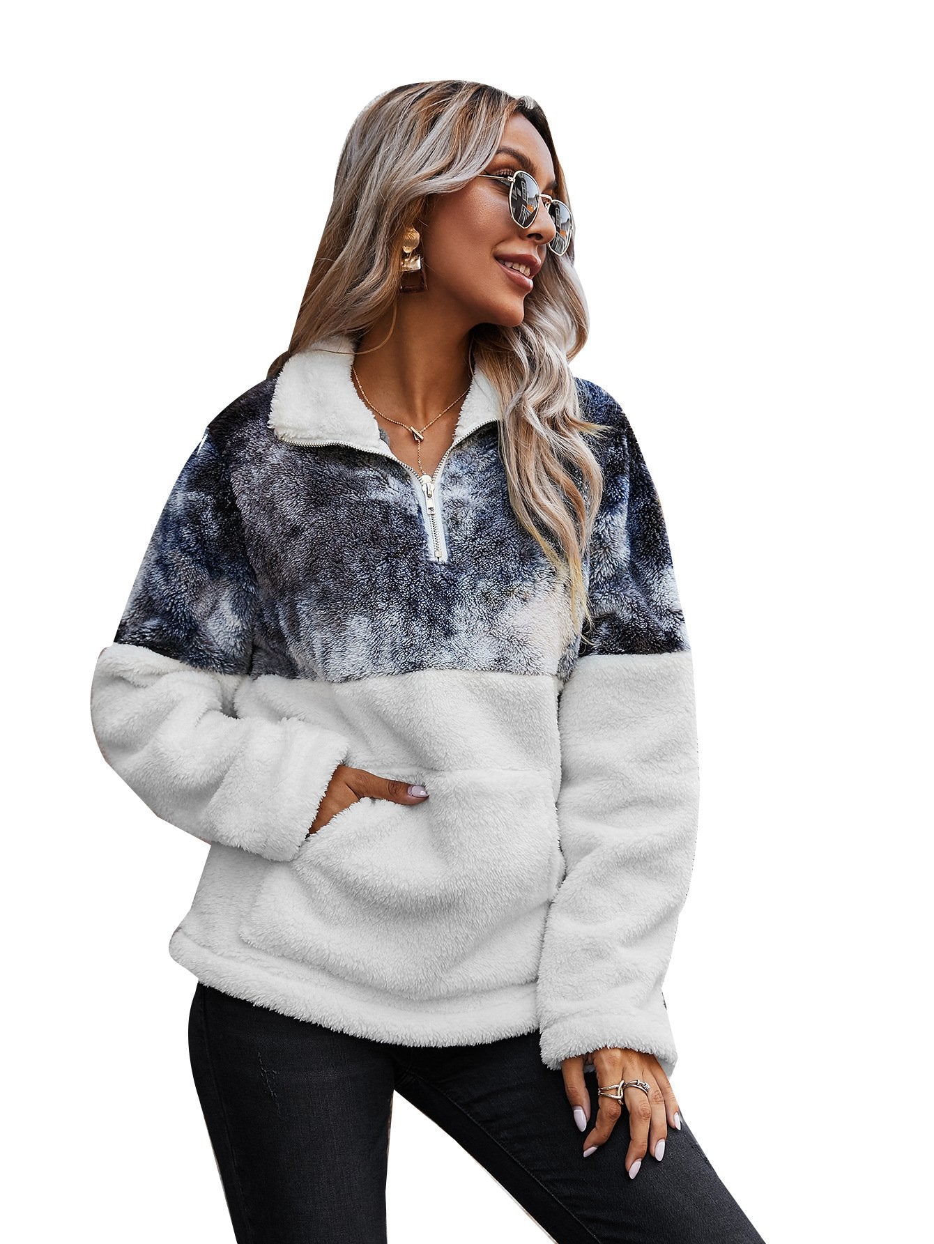 Thickened polo collar sweater