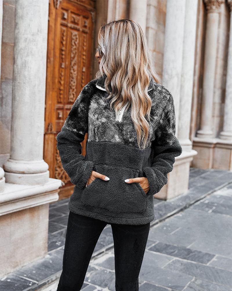 Thickened polo collar sweater
