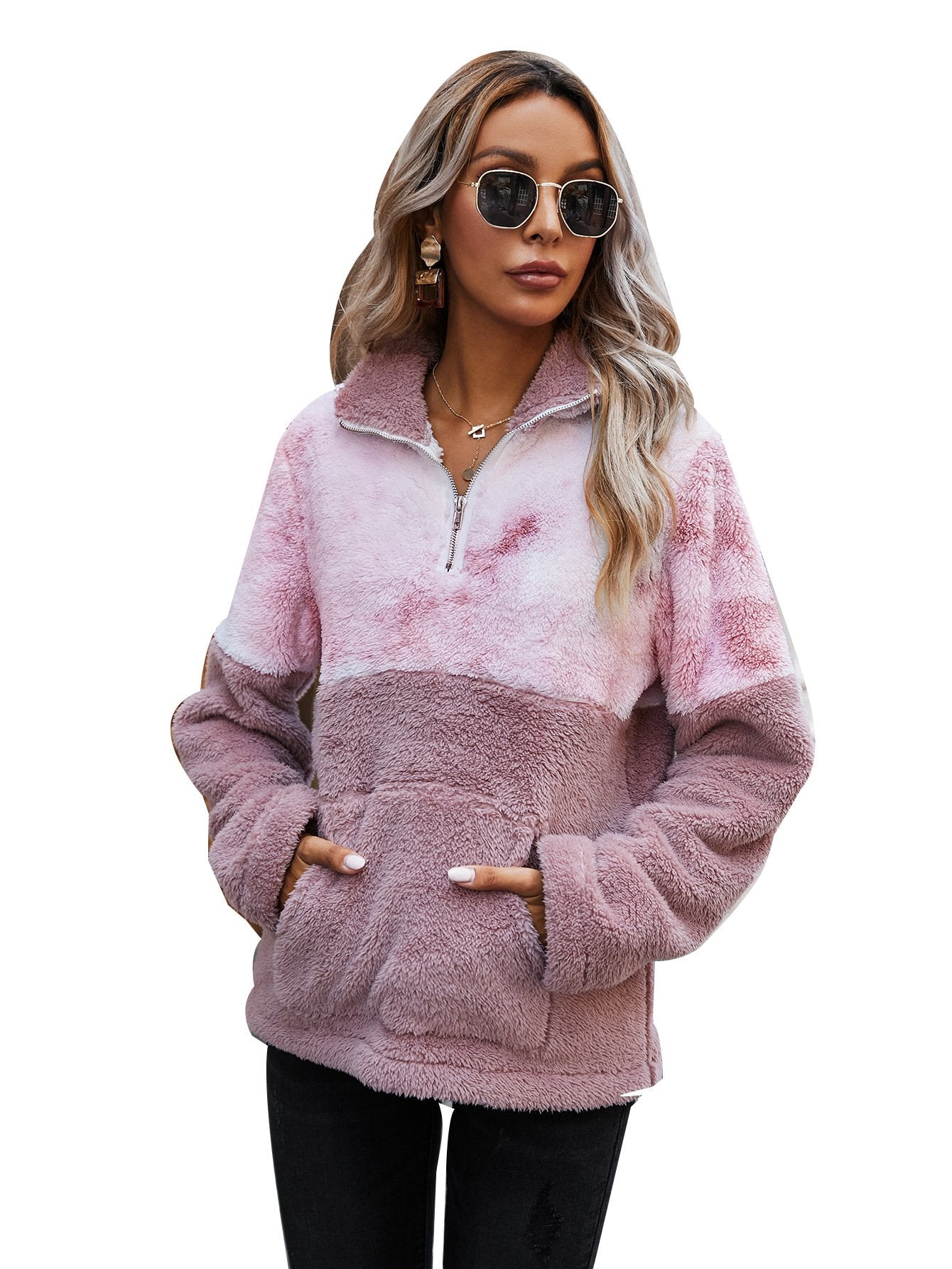 Thickened polo collar sweater