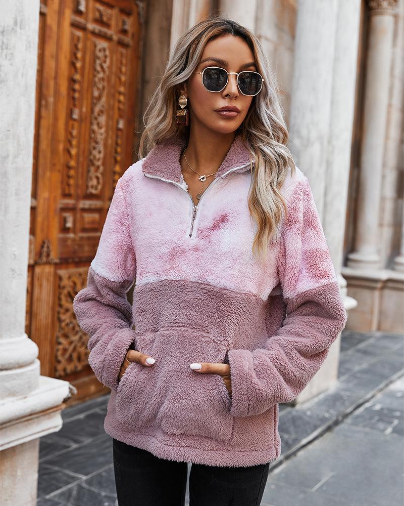 Thickened polo collar sweater