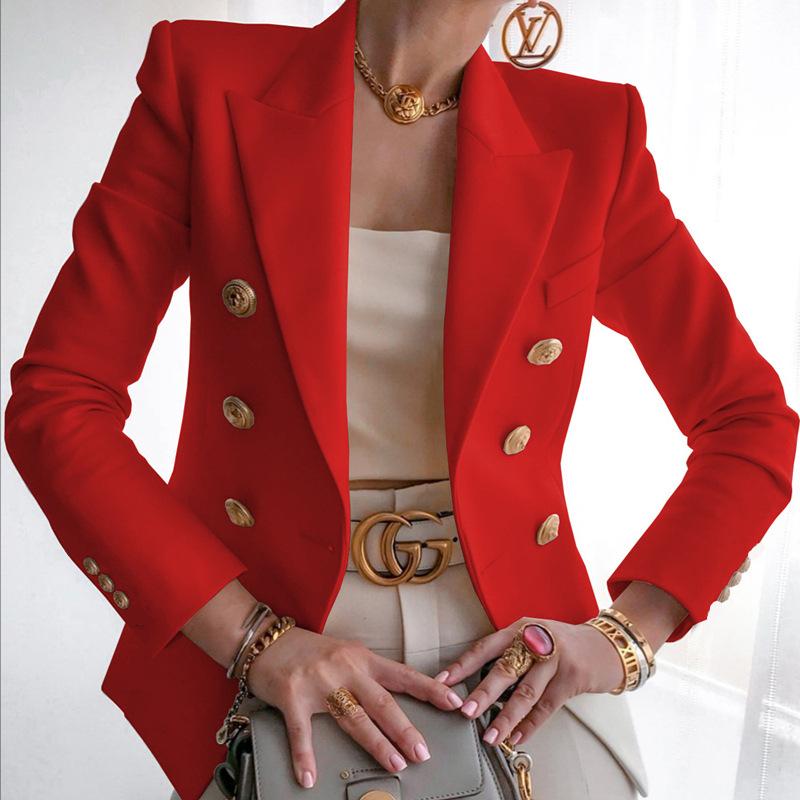 Pure color fashion casual suit short jacket