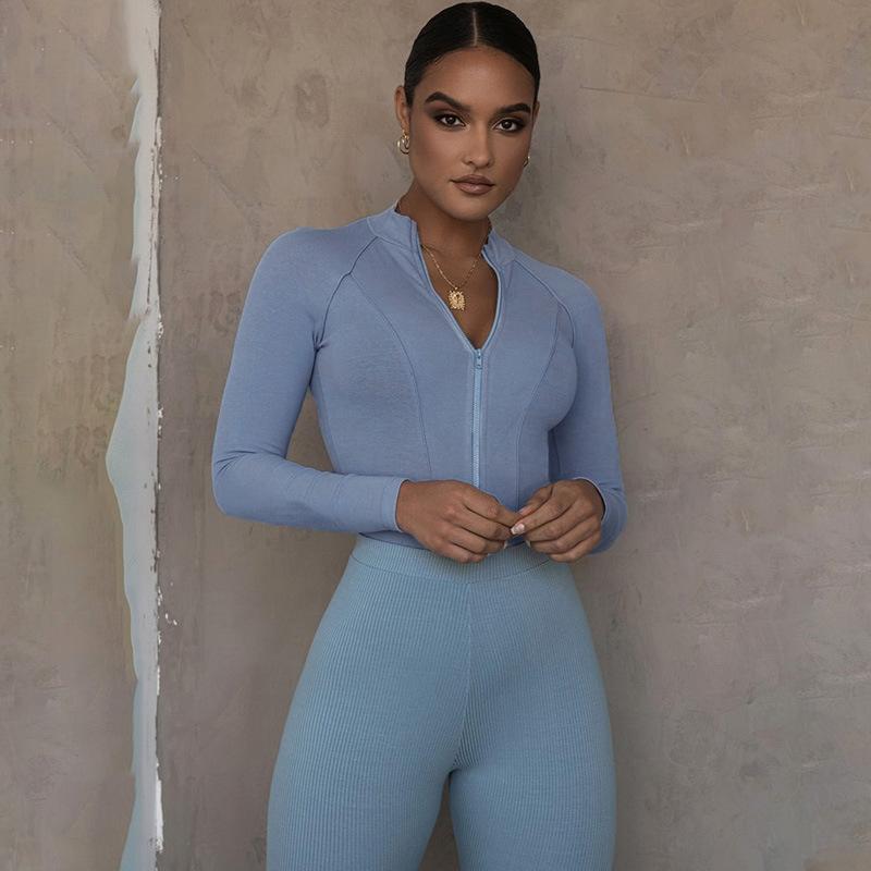 Sexy zipper stretch bodysuit