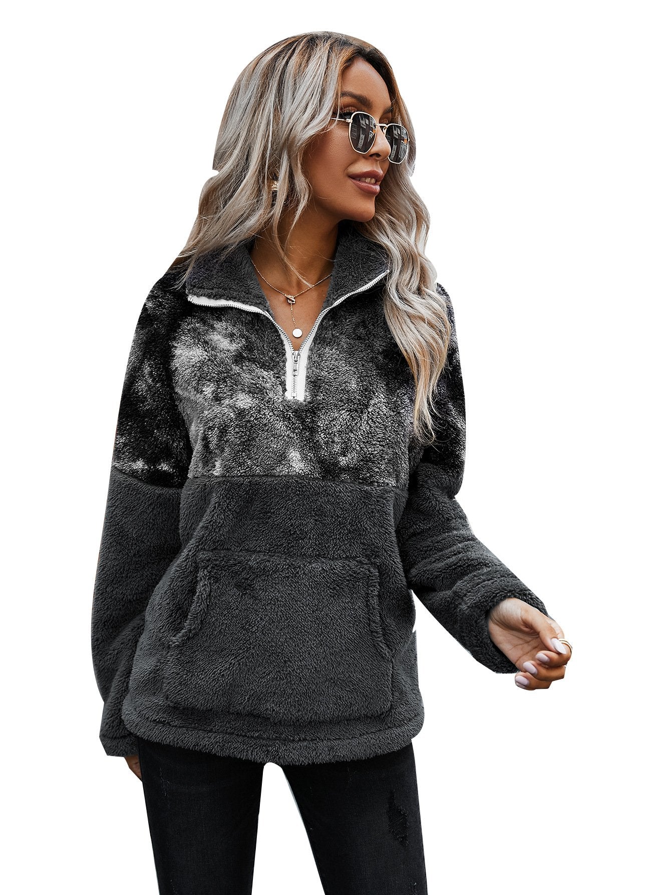 Thickened polo collar sweater