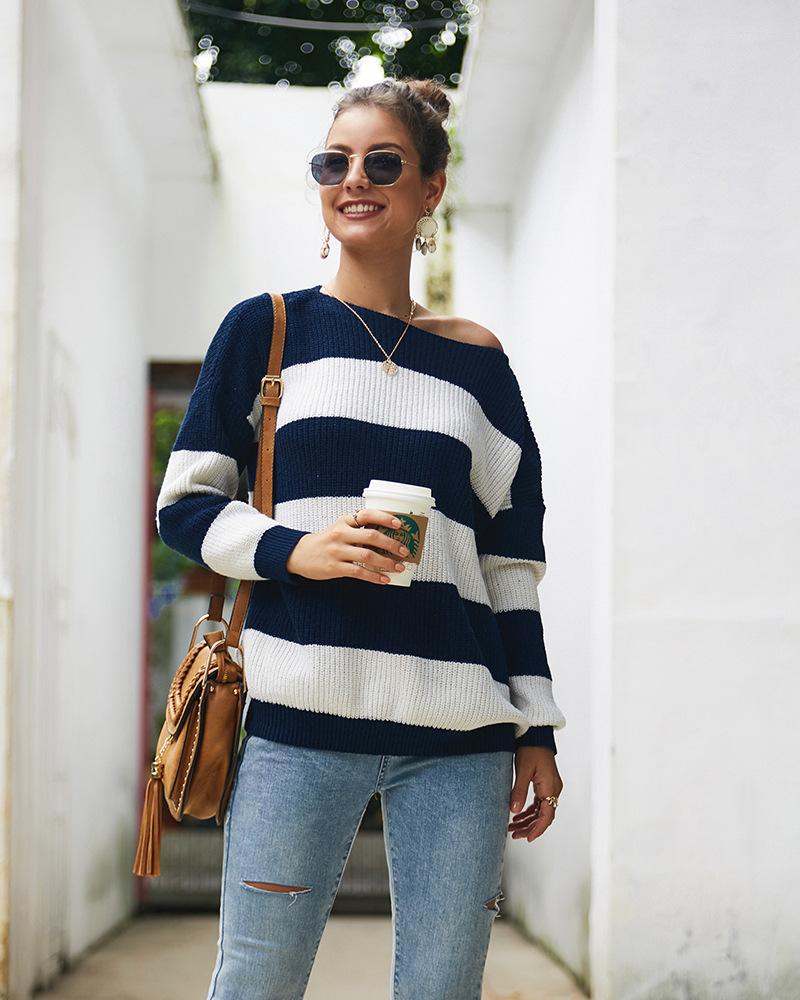 Sexy striped sweater top