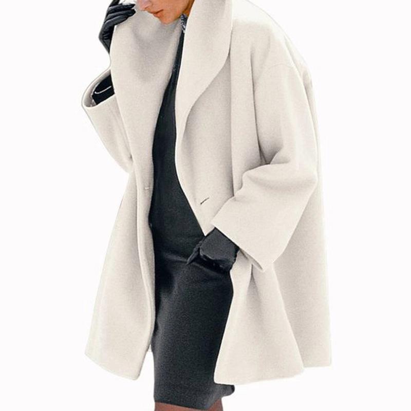 Plus size wool women coats with hoodie