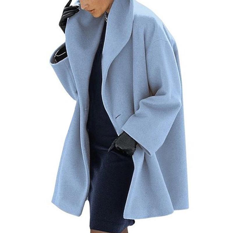 Plus size wool women coats with hoodie