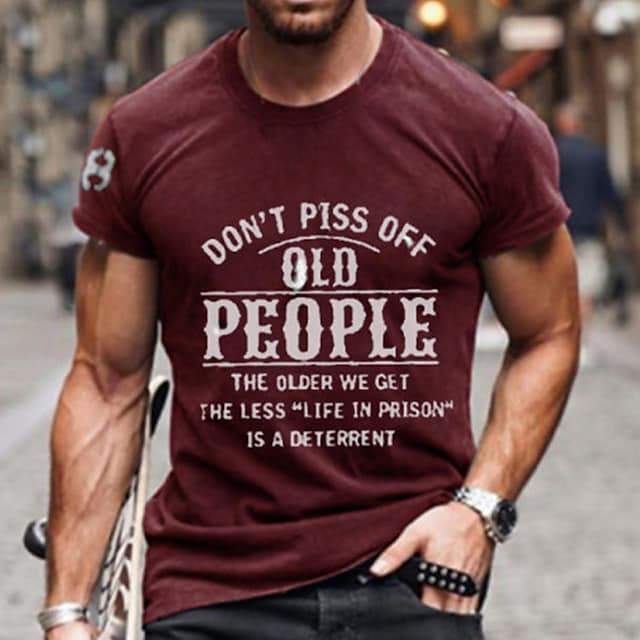 Men's Tee T shirt Shirt 3D Print Graphic Letter Plus Size Short Sleeve Casual Tops Basic Designer Slim Fit Big and Tall Blue Red Black