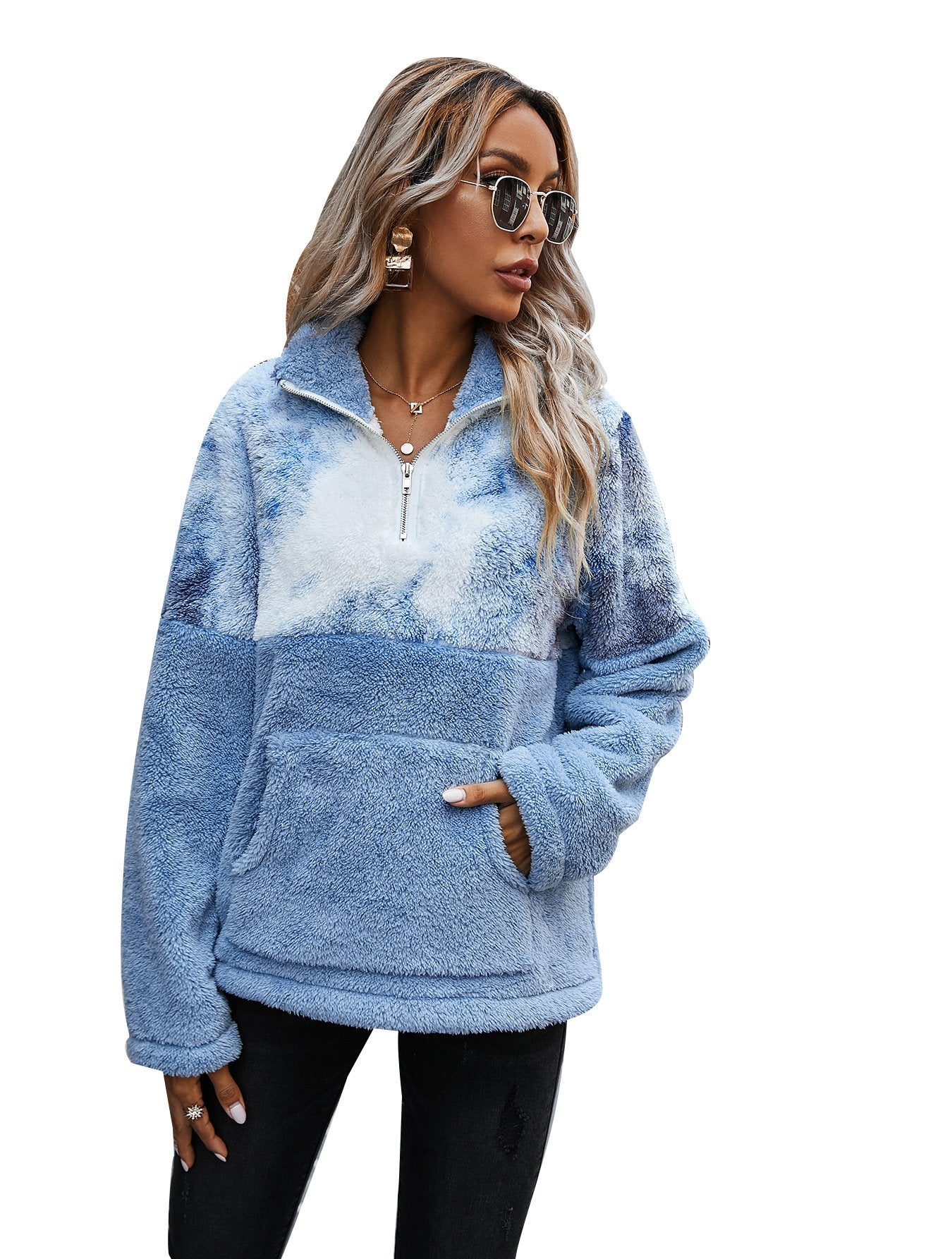 Thickened polo collar sweater