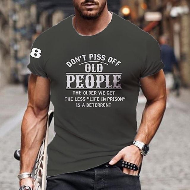 Men's Tee T shirt Shirt 3D Print Graphic Letter Plus Size Short Sleeve Casual Tops Basic Designer Slim Fit Big and Tall Blue Red Black